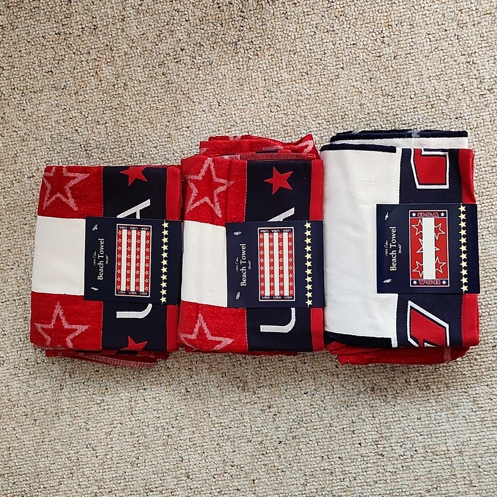 Beach towels, sold as set of 3